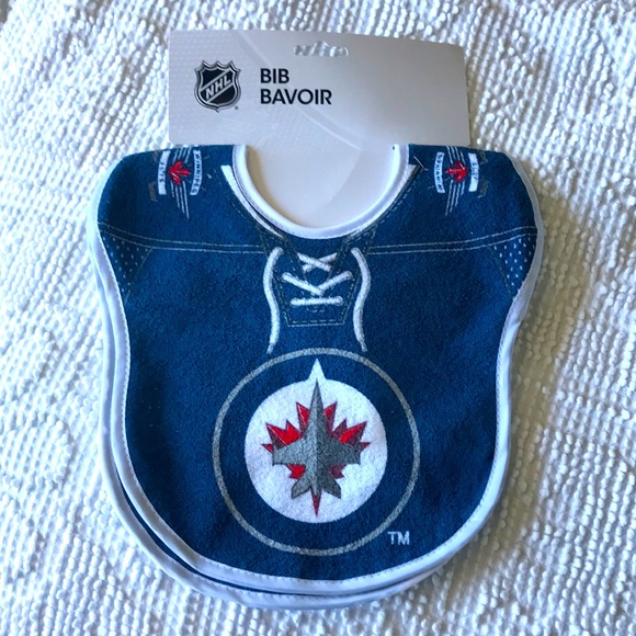 3/$20 2 pack NHL Winnipeg Jets baby bibs / new - Picture 1 of 4
